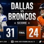 dallas vs broncos score