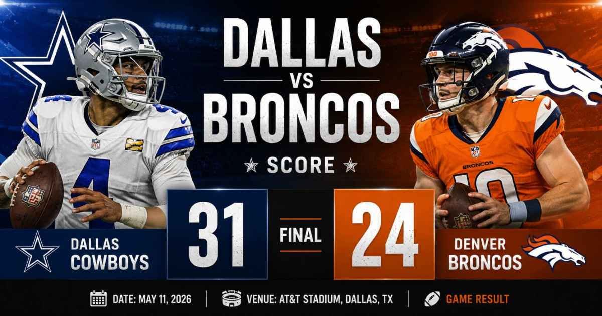 dallas vs broncos score